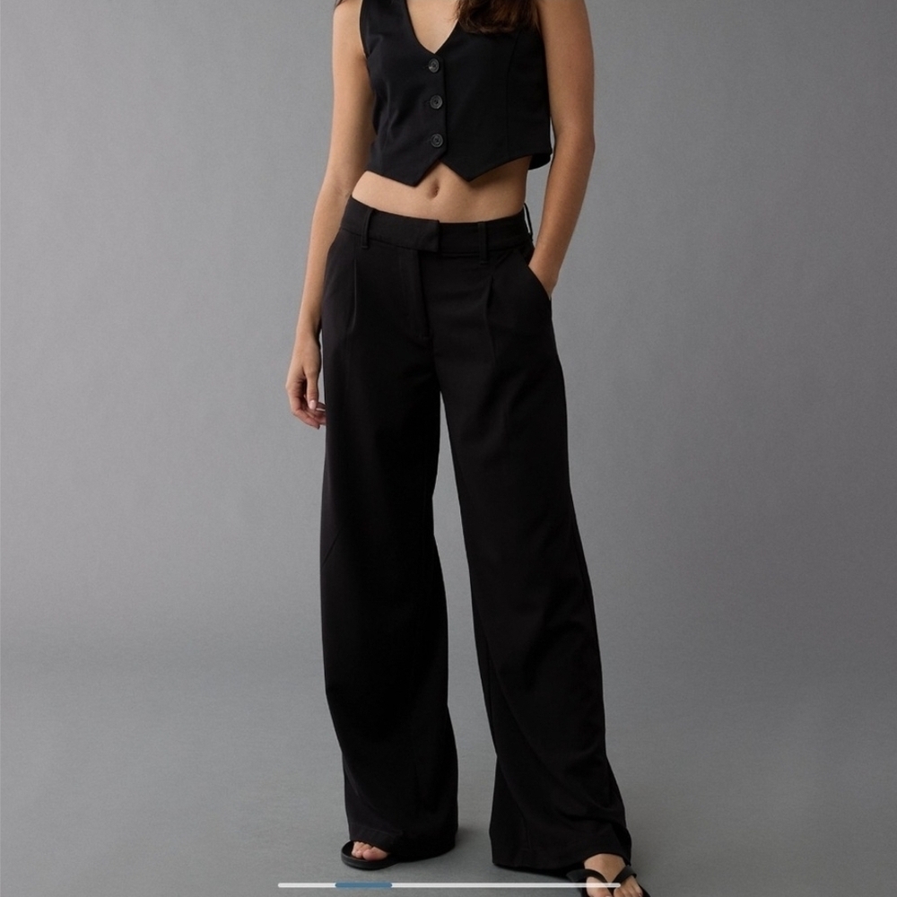 American Eagle Outfitters Black Wide-Leg Pants